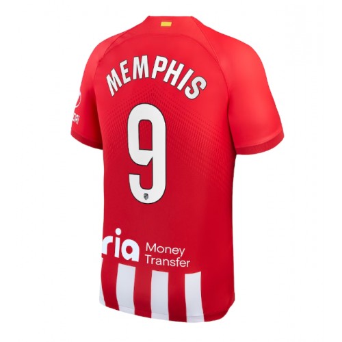 Pánský Fotbalový dres Atletico Madrid Memphis Depay #9 2023-24 Domácí Krátký Rukáv